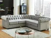 Vente-unique CHESTERFIELD, Ecksofa, Wohnzimmer, Hellgrau, 5 Produktbild-Vorschau 2