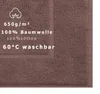 Premium-Set 50x70cm 100% Baumwolle 650g/m² Nussbraun Produktbild-Vorschau 4