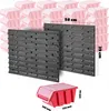 A product image showing storage shelves and a storage bin, with dimensions indicated by text. Produktbild-Vorschau