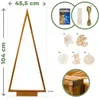 A wooden Christmas tree decoration set with LED lights and various ornaments. Náhled obrázku produktu