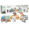 Joueco Wildies Family Trenino in legno Set Animali Anteprima dell’immagine prodotto 9