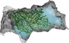 Selbstklebender Loch-3D-Aufkleber 95x73 cm Blätter in den Produktbild-Vorschau 1