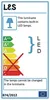An energy efficiency label for a luminaire. Produktbild-Vorschau