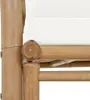 vidaXL 2-Sitzer Gartensofa mit Polstern Bambus Produktbild-Vorschau 5