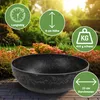 Runde bauchige 25 cm Pflanzschale für draussen, schwarz Produktbild-Vorschau 2