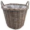 Panier en osier gris - 40 cm / grand - panier de fleurs en Voir les images du produit 7