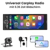 Junsun 6,36" bezdrátové CarPlay Android Auto 1 DIN Náhled obrázku produktu 2