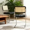 2er Set Kunstleder Esszimmerstühle Chrombeine Mid-Century Produktbild-Vorschau 2
