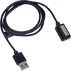 A black charging cable with a USB connector on one end and a magnetic connector on the other. Náhled obrázku produktu