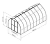 A diagram of a greenhouse with dimensions indicated. Náhled obrázku produktu