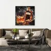 Glas Whiskey abstrakt Jack Leinwandbild Wandbild Kunstdruck Produktbild-Vorschau 3
