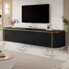 TV-meubel, 6 deuren, ribbeldesign, afgeronde hoeken, MDF, Productafbeelding-voorbeeld 5
