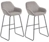 HOMCOM Barhocker 2er Set, Gepolstert Barstuhl mit Produktbild-Vorschau 1