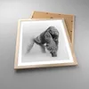 Gerahmtes Poster - Rahmen in heller Eiche - Orang-Utan Tier Produktbild-Vorschau 3