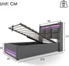 MODFU letto a sacco imbottito 90x200cm, box letto singolo Anteprima dell’immagine prodotto 7