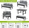 MEXO Gartenmöbel-Sets Aluminium, Gartensofas Ecklounge mit Produktbild-Vorschau 3