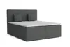 Boxspringbett BOSTON 180x200 cm Velour Paros 6 Dunkelgrau Produktbild-Vorschau 1