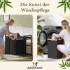 AdelDream Wäschekorb 4 Fächer Wäschesammler 200L schwarzer Produktbild-Vorschau 5