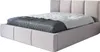 A modern upholstered bed with a headboard and mattress, shown against a white background. Produktbild-Vorschau