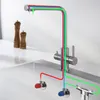 3 Wege Wasserhahn Küchenarmatur 360° Schwenkbar, Küche Produktbild-Vorschau 5
