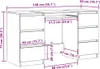 A diagram showing the dimensions of a desk. Anteprima dell’immagine prodotto