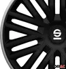 Sparco Radkappen 14 Zoll Bergamo Schwarz Grau 4tlg Produktbild-Vorschau 7