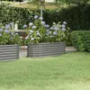 vidaXL Hochbeet Verzinkter Stahl 114x40x36 cm Grau Produktbild-Vorschau 2