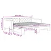 vidaXL Lit de jour extensible avec matelas noir 90x190 cm Voir les images du produit 8