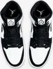A top-down view of a pair of Nike Air Jordan 1 Mid SE "Diamond Shorts" sneakers in white and black. Produktbild-Vorschau
