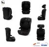 A collage of multiple views of a black car seat. Náhled obrázku produktu