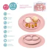 EZPZ Mini Mat – 2-in-1 Silicone Plate – Pastel Pink Produktbild-Vorschau 7
