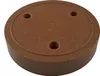 A brown, round planter pot with three holes on its top surface, isolated on a white background. Náhľad obrázku produktu