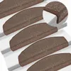 vidaXL Rohožky 15 ks 65x24x4 cm Kávově hnědá Půlkruhové Náhled obrázku produktu 2