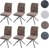 A collage of dining chairs and fabric swatches. Voir les images du produit