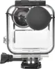 A clear, front-facing studio shot of a waterproof housing for a GoPro MAX camera. Produktbild-Vorschau
