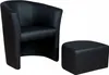Sessel mit Hocker - Schwarz - 75x79x64 cm B/H/T - Produktbild-Vorschau 9