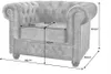 riess-ambiente Barocker Sessel CHESTERFIELD grau Samt Produktbild-Vorschau 7