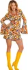 Groovy 70er Jahre Kleid Trompetenärmel - Minikleid Bubbles Produktbild-Vorschau 2