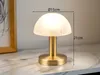 LED Nachttischleuchte mit Touch dimmbar Messing Glasschirm Produktbild-Vorschau 4