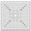 vidaXL Tavolo da giardino bianco 80x80x75 cm in fusione di Anteprima dell’immagine prodotto 8