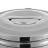 Close-up of the lid of a silver insulated bucket. Podgląd zdjęcia produktu