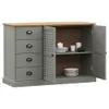 vidaXL Sideboard avec tiroirs VIGO 113x40x75 cm Pin massif Voir les images du produit 3