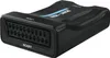 A black SCART to HDMI converter is shown against a white background. Voir les images du produit