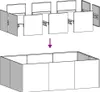 An illustration showing how to assemble a planter box. Náhled obrázku produktu