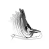 A baby bouncer seat shown from the side with multiple ghosted images indicating movement. Produktbild-Vorschau