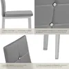Lot de chaises avec strass - gris, Lot de 6 Voir les images du produit 4