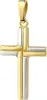 Kreuz Anhänger 8 Karat FÜR Damen aus Gold - Bicolor 333 . Produktbild-Vorschau 2