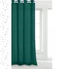 A dark green curtain hangs in front of a window. Produktbild-Vorschau