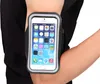 A person wearing a black shirt is shown with a smartphone in an armband on their left arm. Produktbild-Vorschau