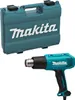 A teal and black Makita heat gun and its teal carrying case are shown against a white background. Podgląd zdjęcia produktu